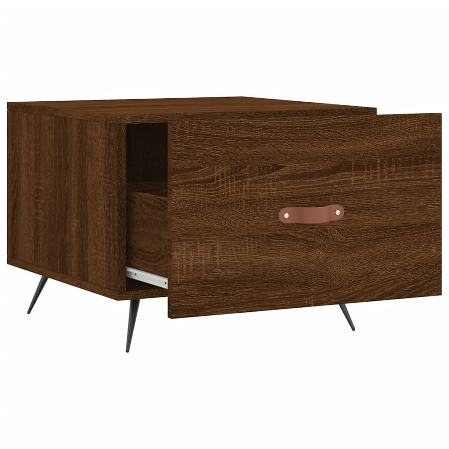 Salontafel 50X50X40 Cm Bewerkt Hout Bruin Eikenkleur 1 Bruineiken