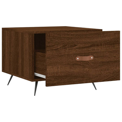 Salontafels 50X50X40 Cm Bewerkt Hout 2 bruin eikenkleur