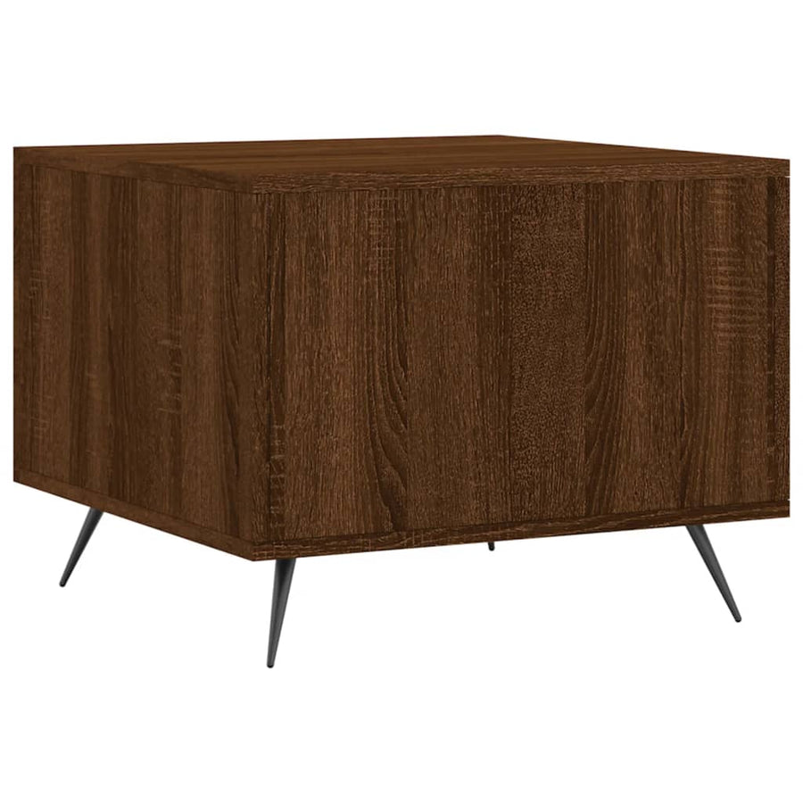 Salontafels 50X50X40 Cm Bewerkt Hout 2 bruin eikenkleur