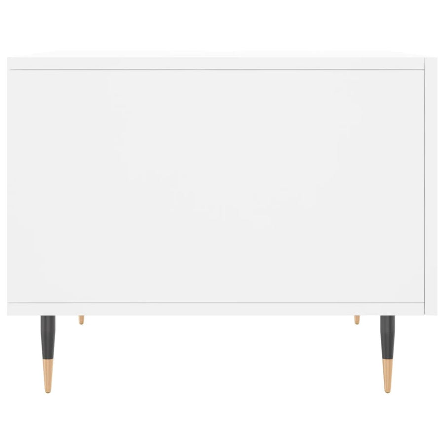 Salontafel 50X50X40 Cm Bewerkt Hout 1 Wit