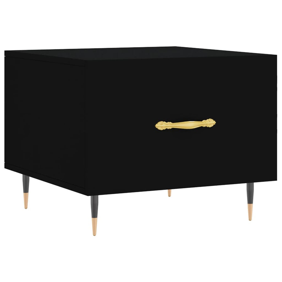 Salontafel 50X50X40 Cm Bewerkt Hout 1 Zwart