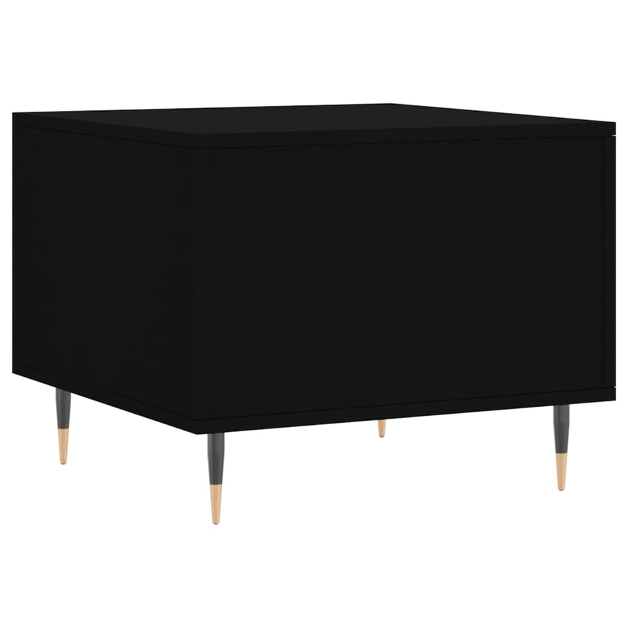 Salontafel 50X50X40 Cm Bewerkt Hout 1 Zwart