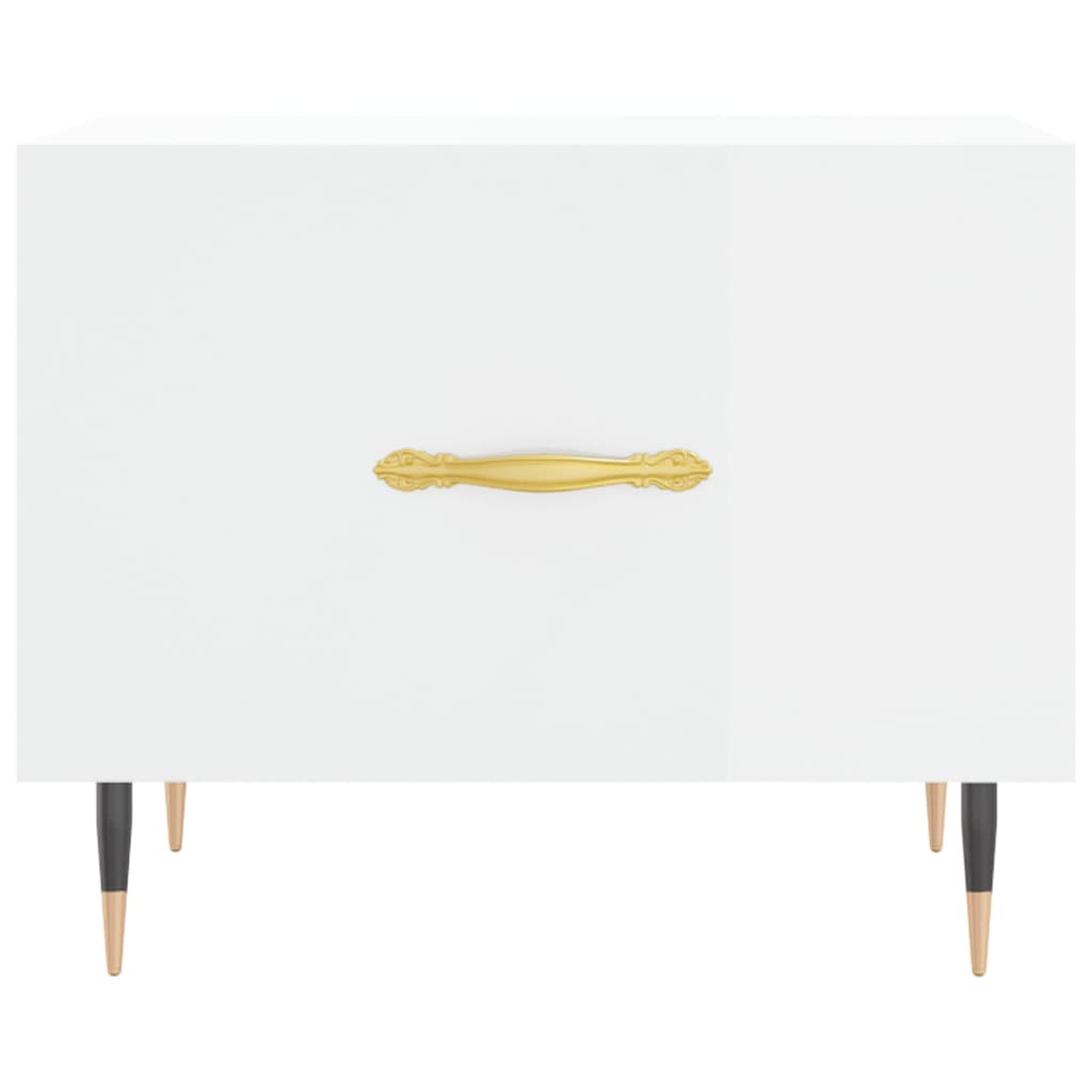 Salontafel 50X50X40 Cm Bewerkt Hout 1 Hoogglans wit