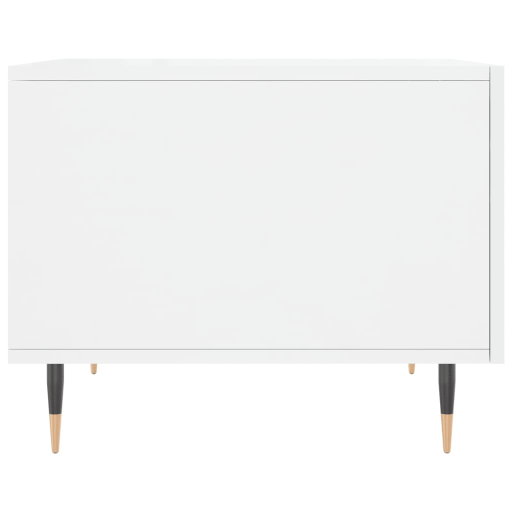Salontafel 50X50X40 Cm Bewerkt Hout 1 Hoogglans wit
