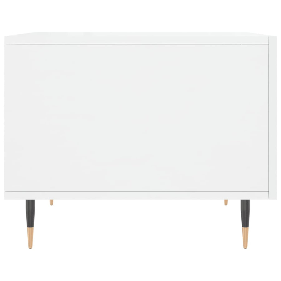 Salontafel 50X50X40 Cm Bewerkt Hout 1 Hoogglans wit