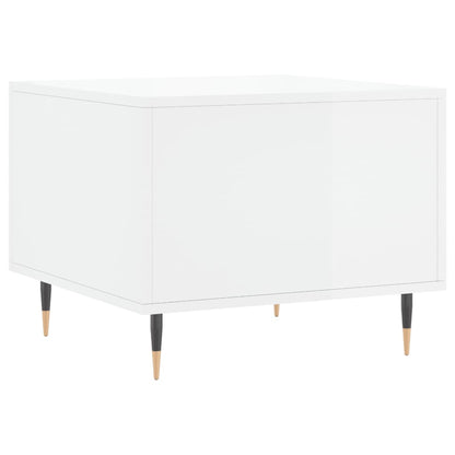 Salontafel 50X50X40 Cm Bewerkt Hout 1 Hoogglans wit