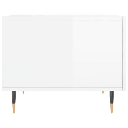 Salontafels 50X50X40 Cm Bewerkt Hout 2 Hoogglans wit