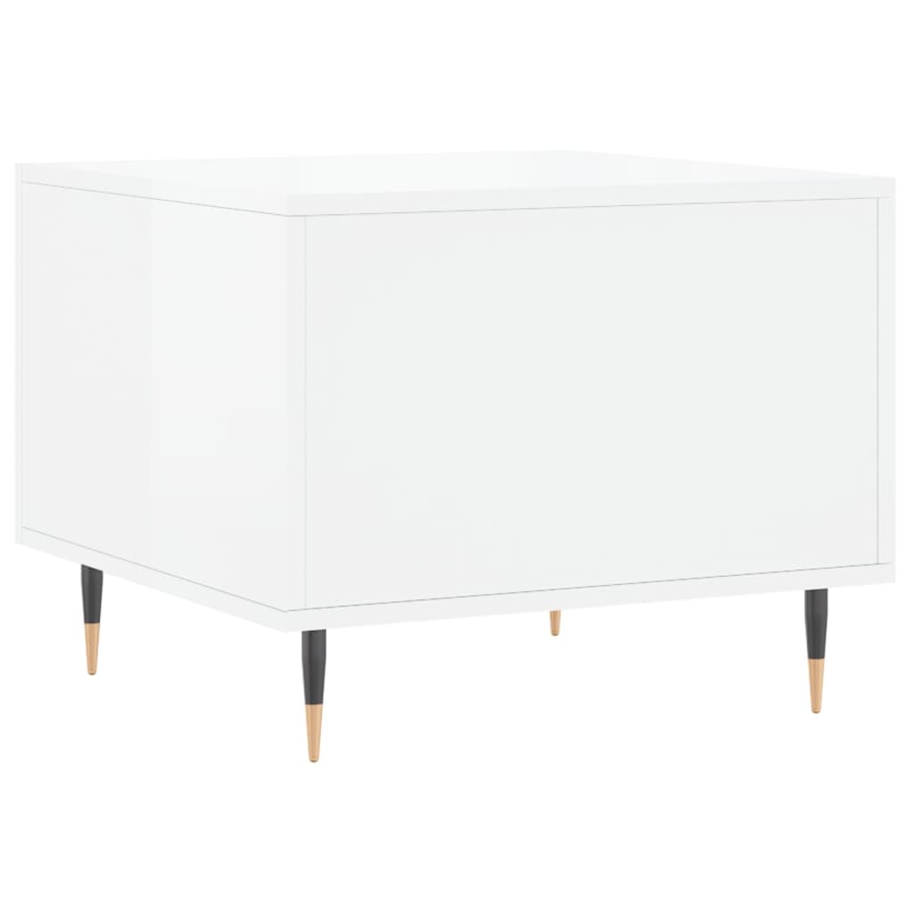 Salontafels 50X50X40 Cm Bewerkt Hout 2 Hoogglans wit