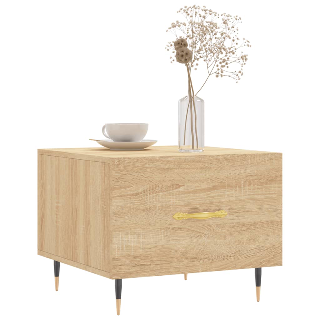 Salontafel 50X50X35 Cm Bewerkt Hout Kleurig 1 Sonoma eiken