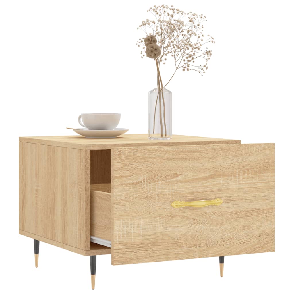 Salontafel 50X50X35 Cm Bewerkt Hout Kleurig 1 Sonoma eiken