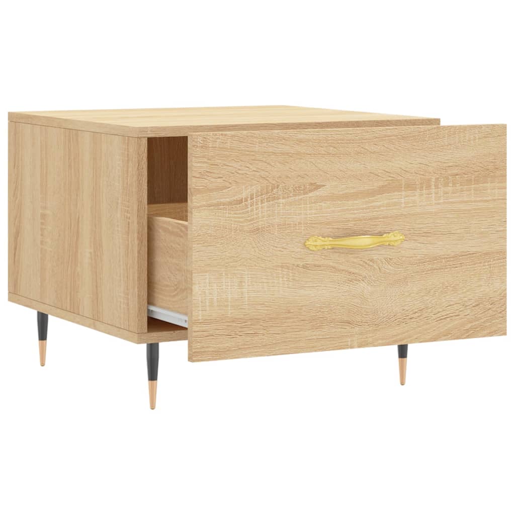 Salontafel 50X50X35 Cm Bewerkt Hout Kleurig 1 Sonoma eiken