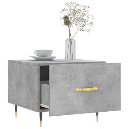Salontafel 50X50X40 Cm Bewerkt Hout 1 Betongrijs