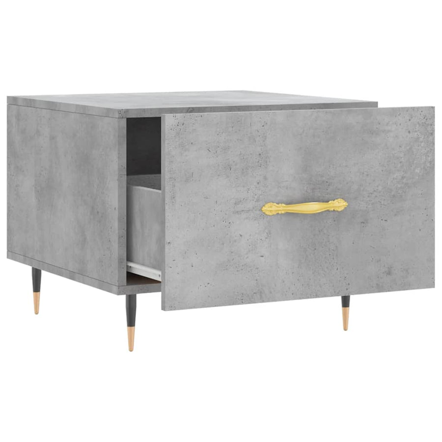 Salontafel 50X50X40 Cm Bewerkt Hout 1 Betongrijs