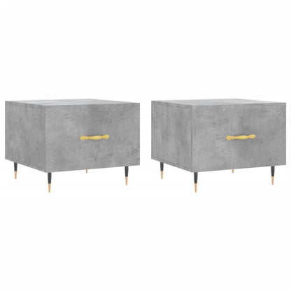 Salontafels 50X50X40 Cm Bewerkt Hout 2 Betongrijs