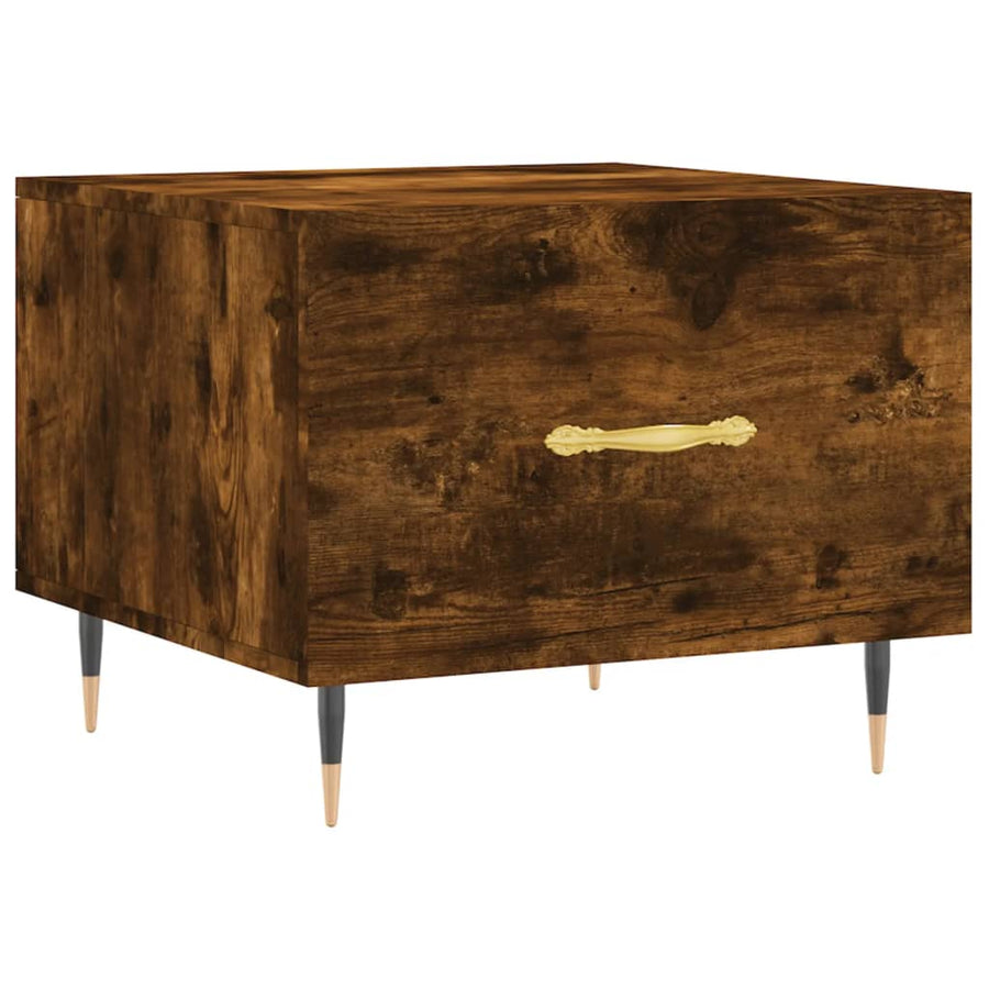 Salontafels 50X50X40 Cm Bewerkt Hout Kleurig 2 Gerookt eiken