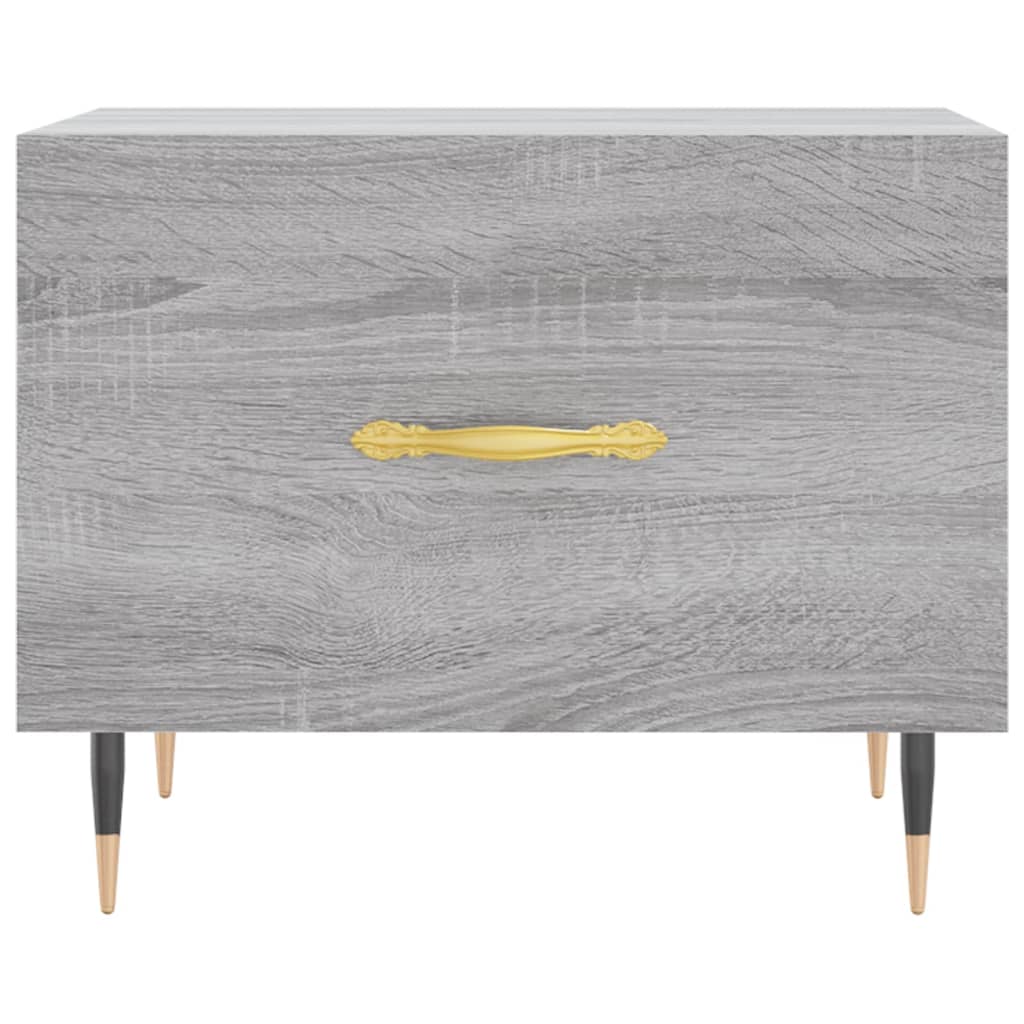 Salontafel 50X50X40 Cm Bewerkt Hout Eiken 1 Grijs sonoma