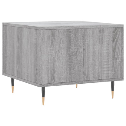 Salontafel 50X50X40 Cm Bewerkt Hout Eiken 1 Grijs sonoma