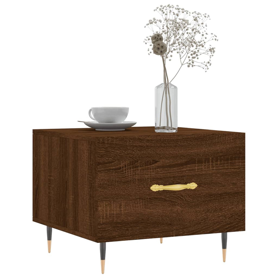 Salontafel 50X50X40 Cm Bewerkt Hout Bruin Eikenkleur 1 Bruineiken