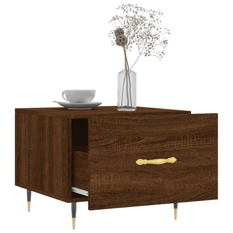 Salontafel 50X50X40 Cm Bewerkt Hout Bruin Eikenkleur 1 Bruineiken