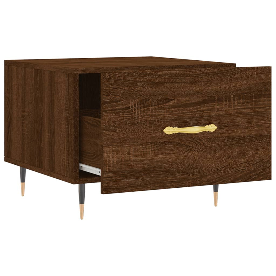 Salontafel 50X50X40 Cm Bewerkt Hout Bruin Eikenkleur 1 Bruineiken