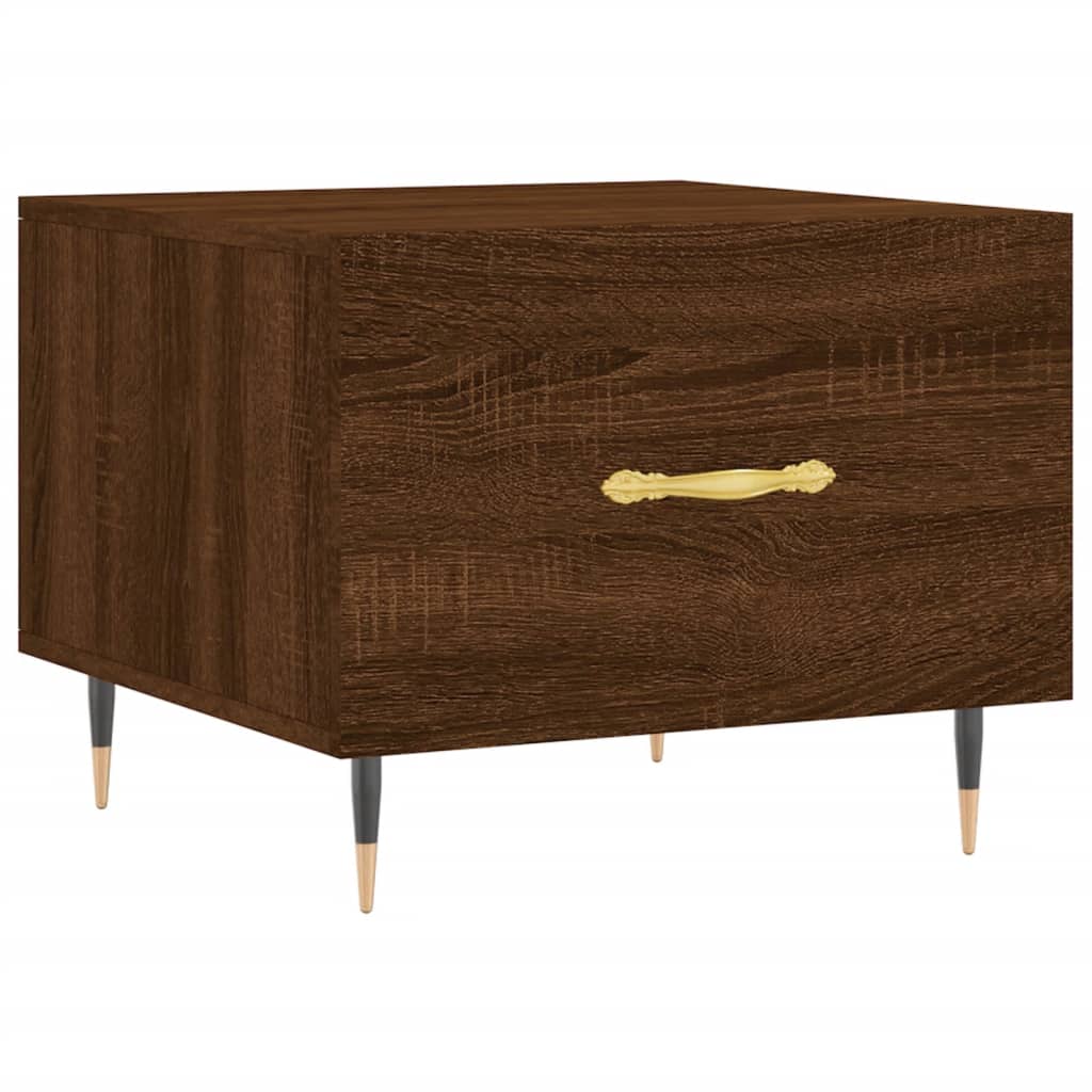 Salontafels 50X50X40 Cm Bewerkt Hout 2 bruin eikenkleur