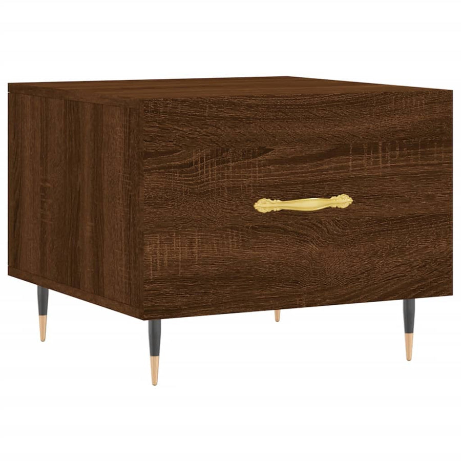 Salontafels 50X50X40 Cm Bewerkt Hout 2 bruin eikenkleur