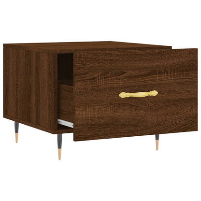 Salontafels 50X50X40 Cm Bewerkt Hout 2 bruin eikenkleur