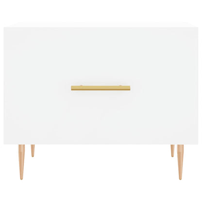 Salontafel 50X50X40 Cm Bewerkt Hout 1 Wit