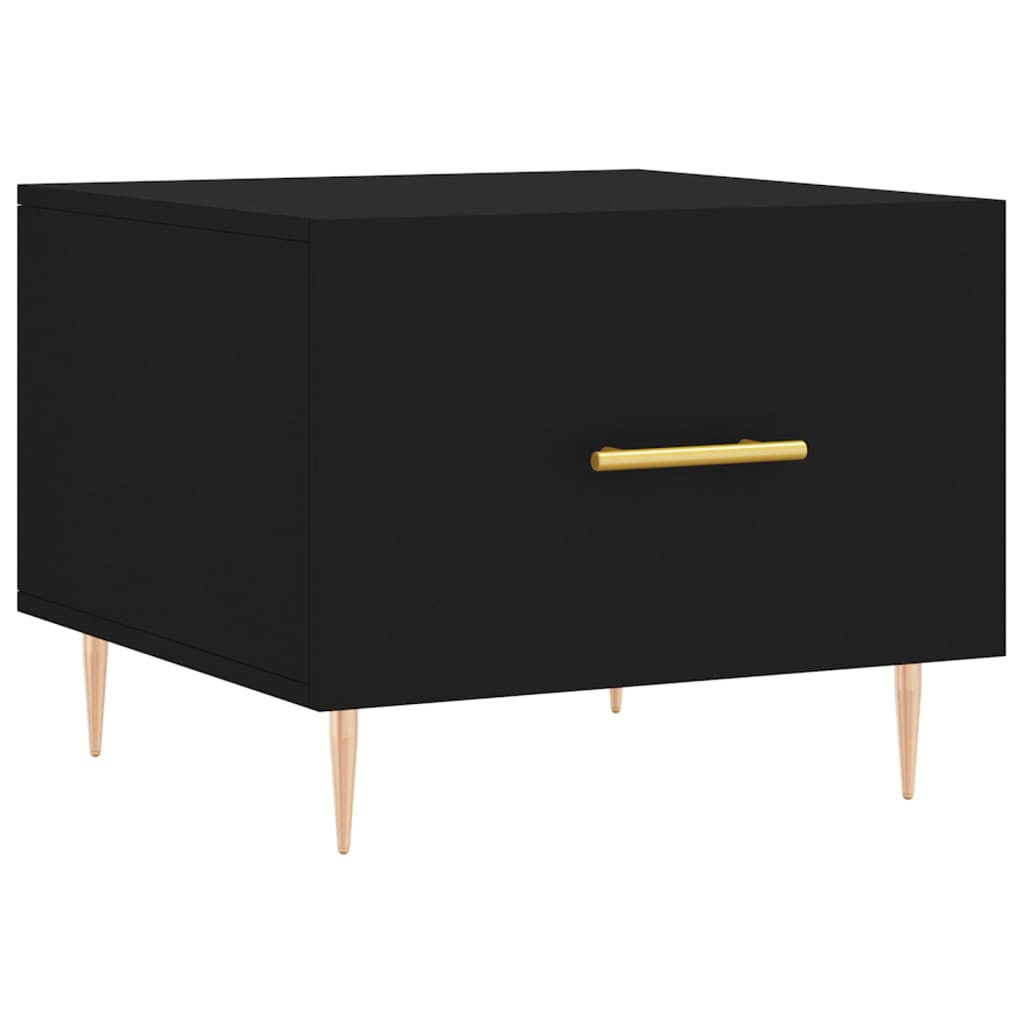 Salontafel 50X50X40 Cm Bewerkt Hout 1 Zwart
