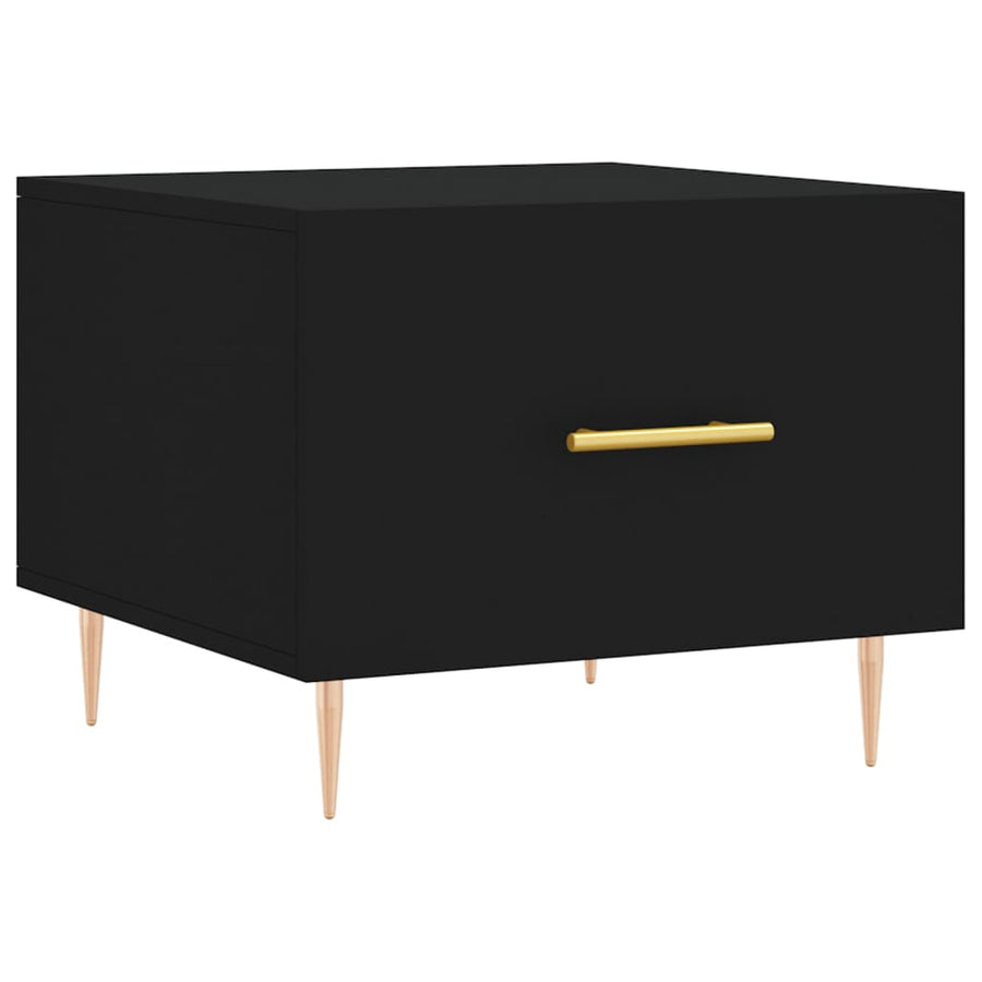 Salontafel 50X50X40 Cm Bewerkt Hout 1 Zwart
