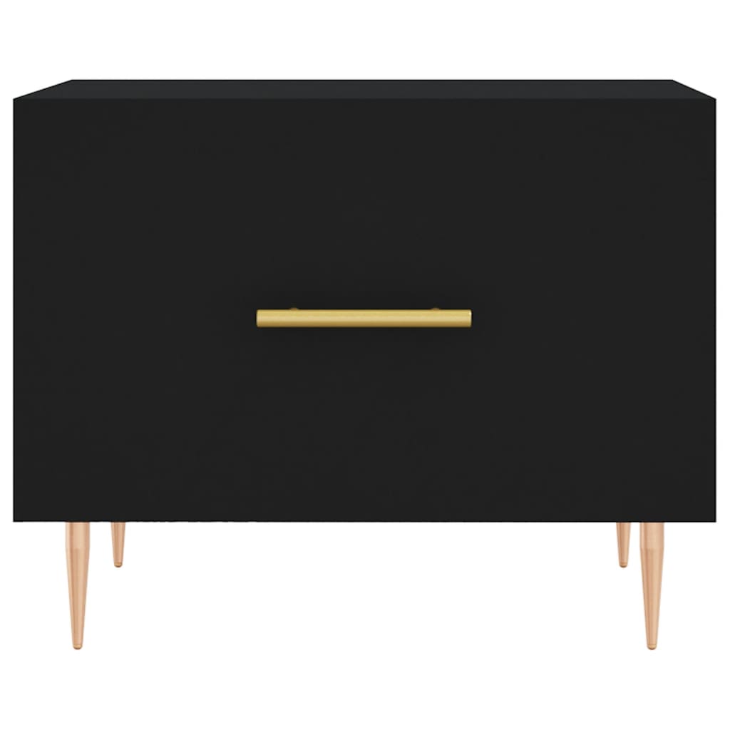 Salontafel 50X50X40 Cm Bewerkt Hout 1 Zwart
