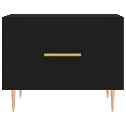 Salontafel 50X50X40 Cm Bewerkt Hout 1 Zwart