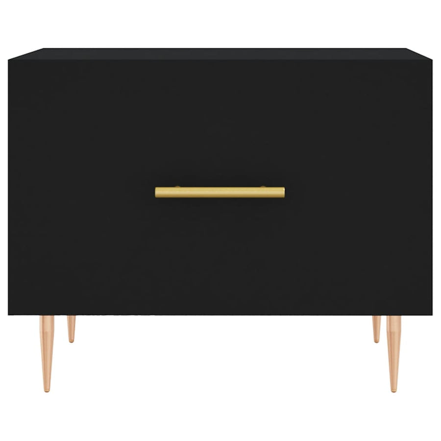 Salontafel 50X50X40 Cm Bewerkt Hout 1 Zwart