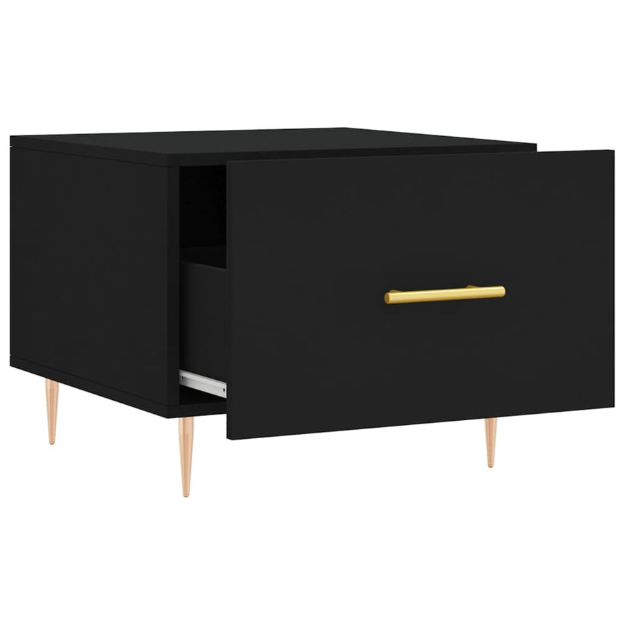 Salontafel 50X50X40 Cm Bewerkt Hout 1 Zwart