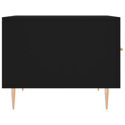 Salontafel 50X50X40 Cm Bewerkt Hout 1 Zwart