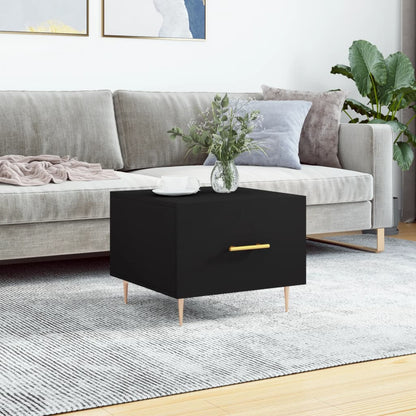 Salontafel 50X50X40 Cm Bewerkt Hout 1 Zwart