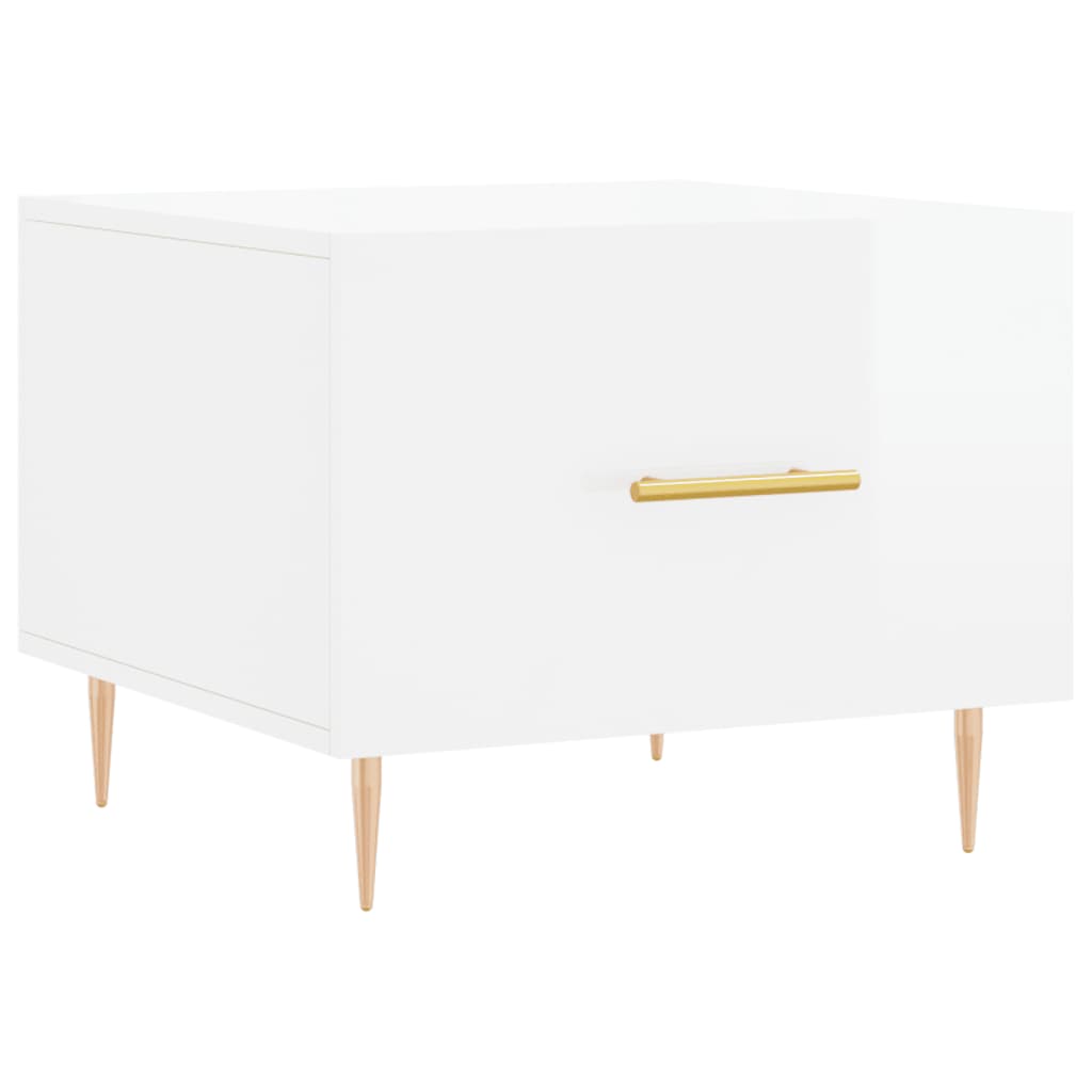 Salontafels 50X50X40 Cm Bewerkt Hout 2 Hoogglans wit