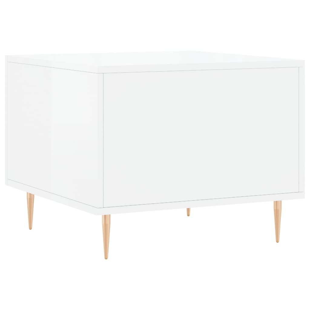 Salontafels 50X50X40 Cm Bewerkt Hout 2 Hoogglans wit