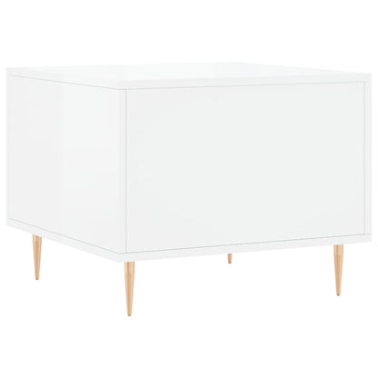 Salontafels 50X50X40 Cm Bewerkt Hout 2 Hoogglans wit