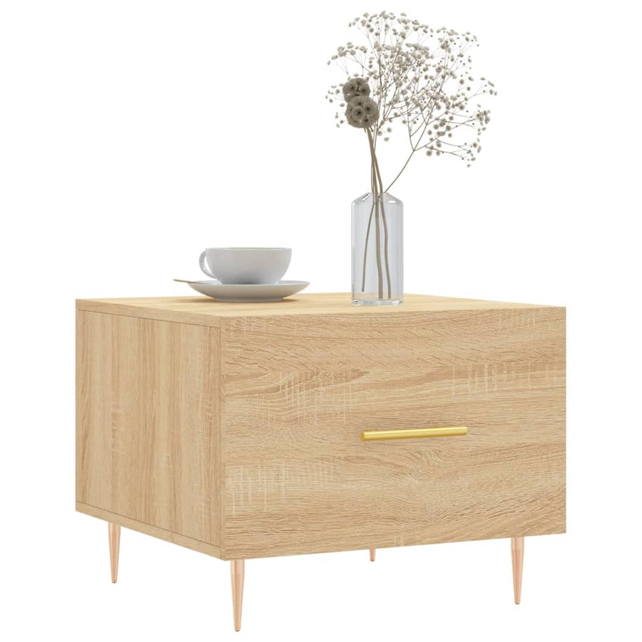 Salontafel 50X50X35 Cm Bewerkt Hout Kleurig 1 Sonoma eiken