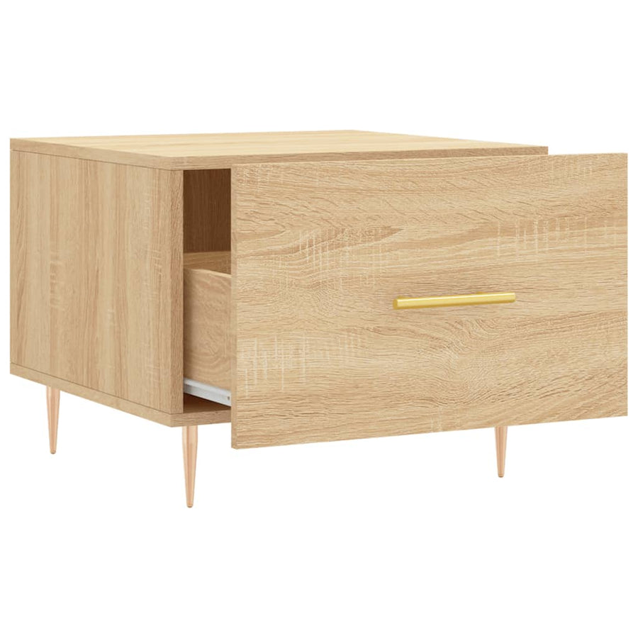 Salontafel 50X50X35 Cm Bewerkt Hout Kleurig 1 Sonoma eiken