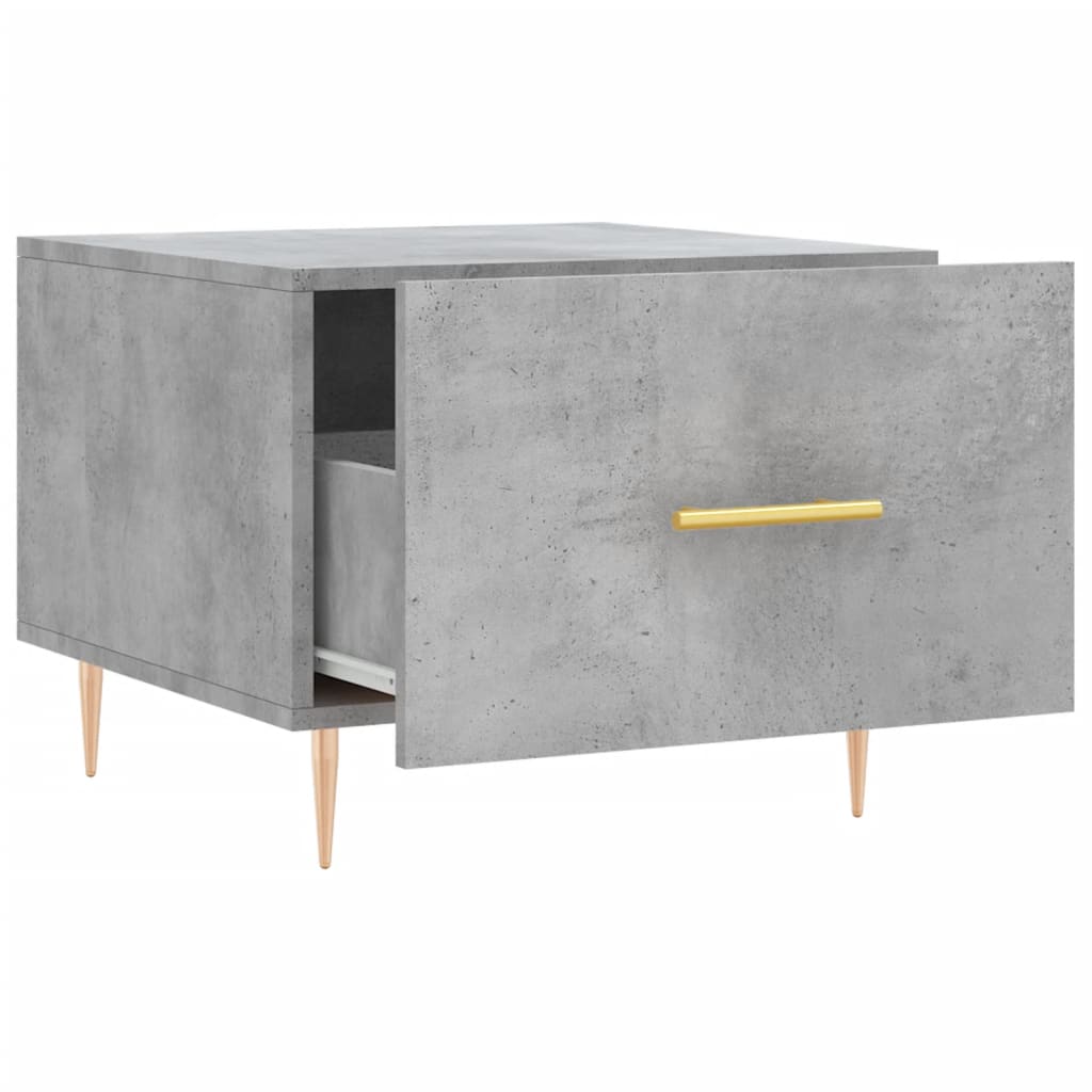 Salontafel 50X50X40 Cm Bewerkt Hout 1 Betongrijs