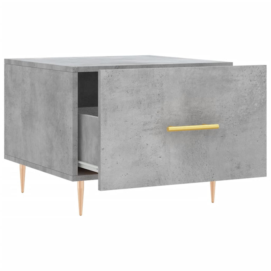 Salontafel 50X50X40 Cm Bewerkt Hout 1 Betongrijs