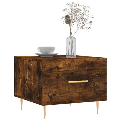 Salontafel 50X50X40 Cm Bewerkt Hout Kleurig 1 Gerookt eiken