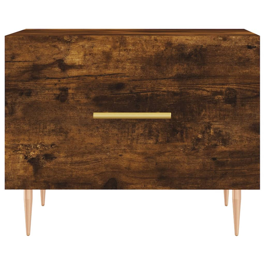 Salontafel 50X50X40 Cm Bewerkt Hout Kleurig 1 Gerookt eiken