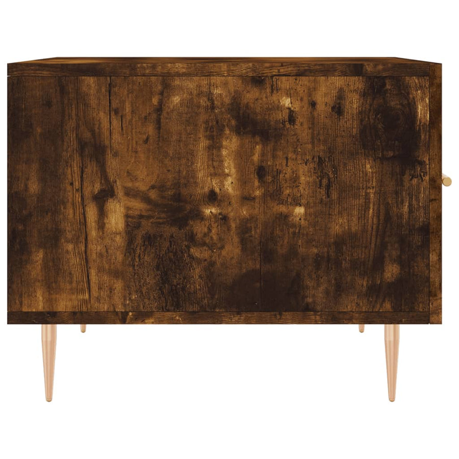 Salontafel 50X50X40 Cm Bewerkt Hout Kleurig 1 Gerookt eiken