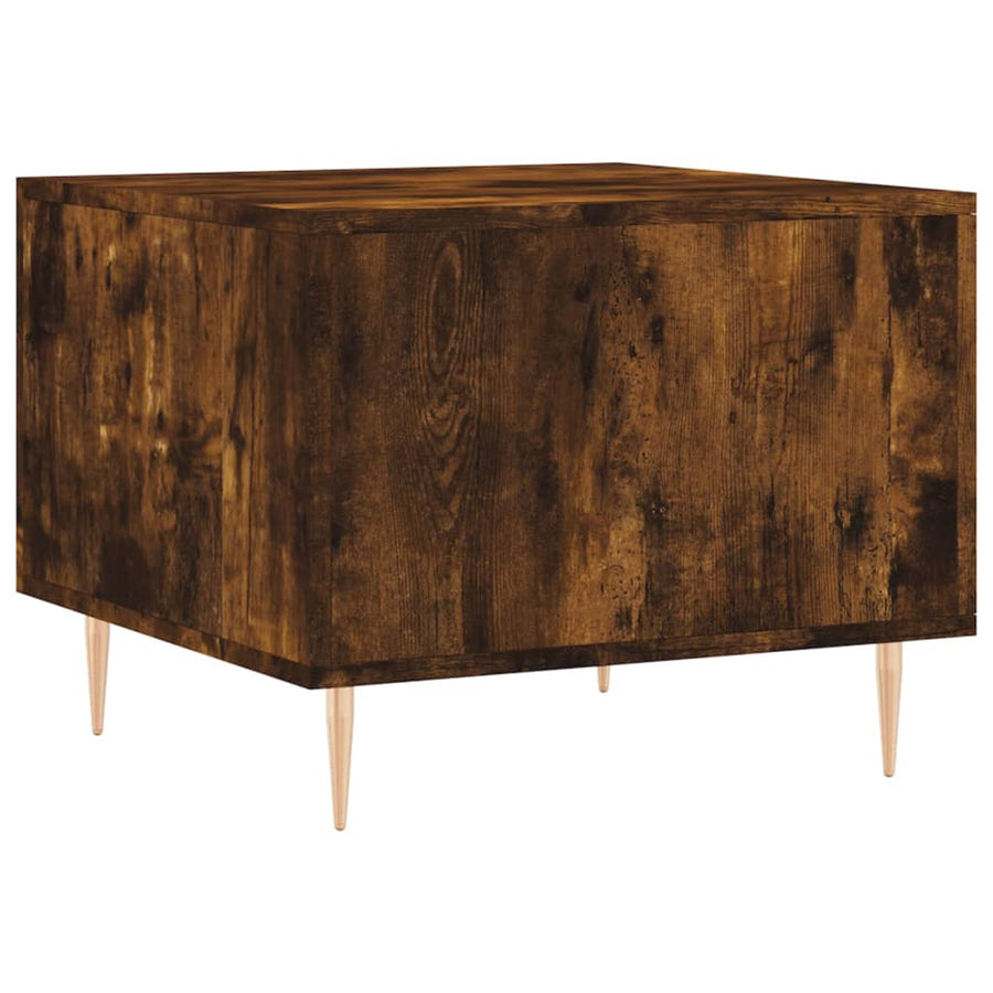 Salontafel 50X50X40 Cm Bewerkt Hout Kleurig 1 Gerookt eiken