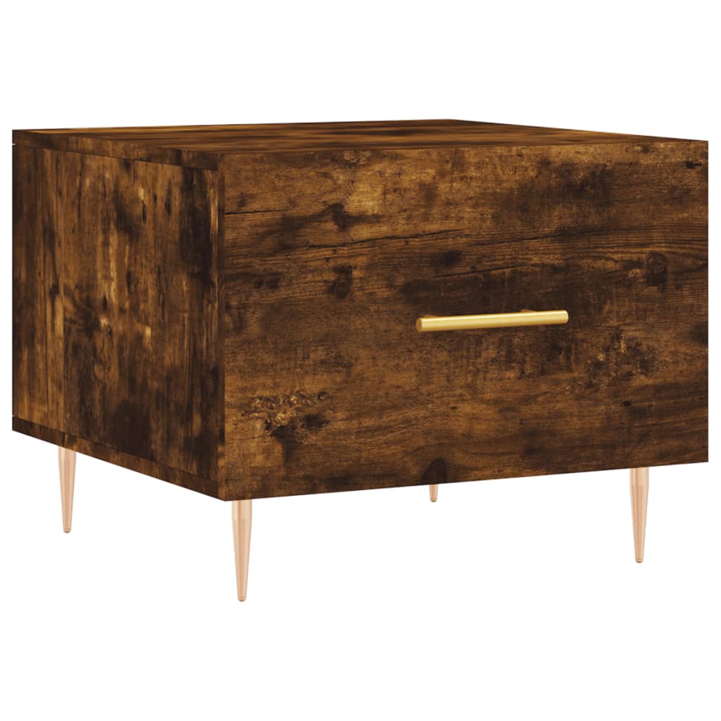 Salontafels 50X50X40 Cm Bewerkt Hout Kleurig 2 Gerookt eiken