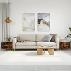 Coffee tables 2 pcs 50x50x40 cm treated wood smoked oak color