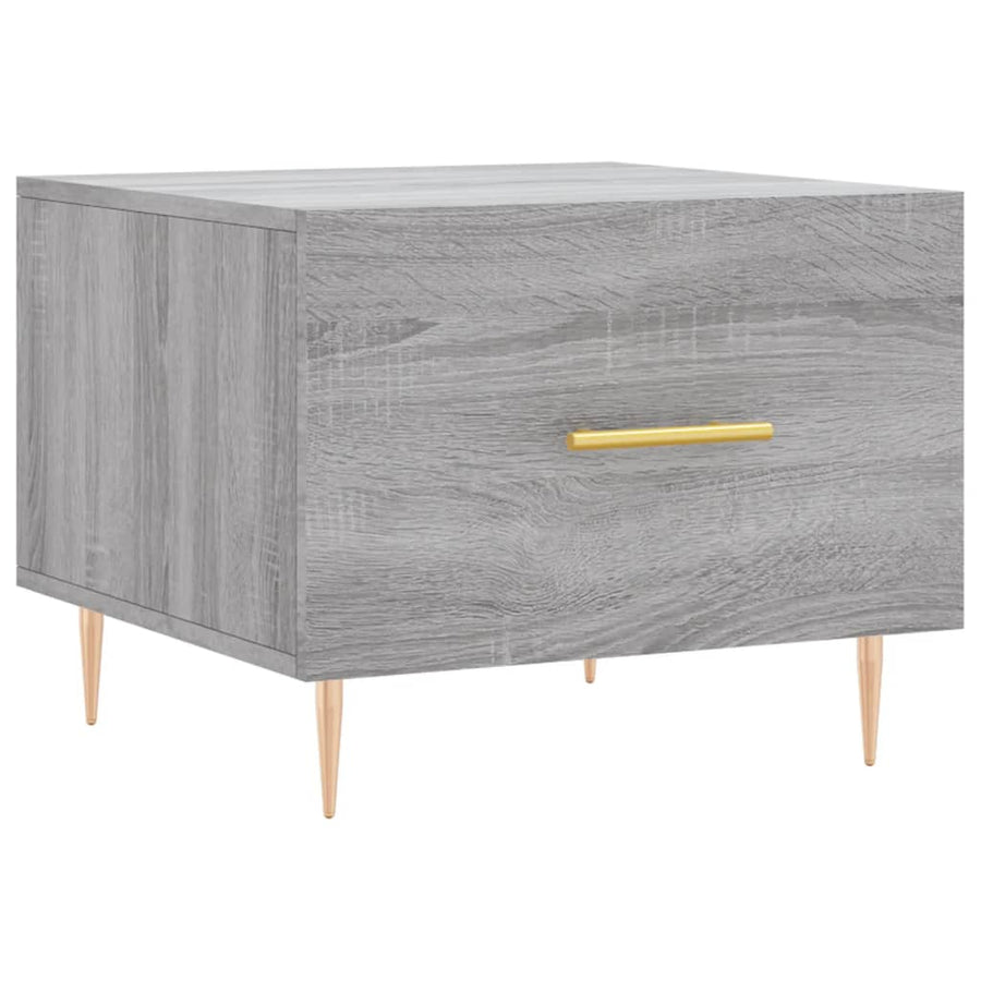 Salontafel 50X50X40 Cm Bewerkt Hout Eiken 1 Grijs sonoma